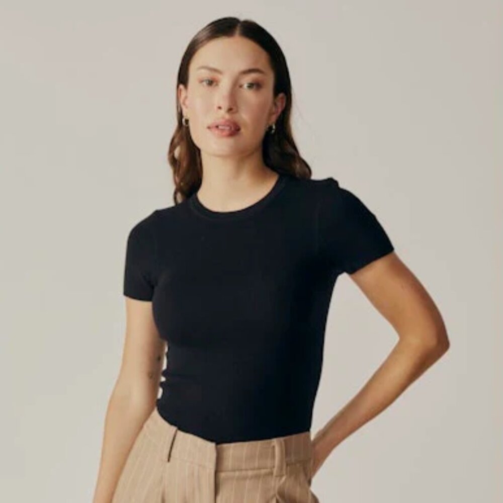 Deluc Black Gypsophila Knit Top - Size XS